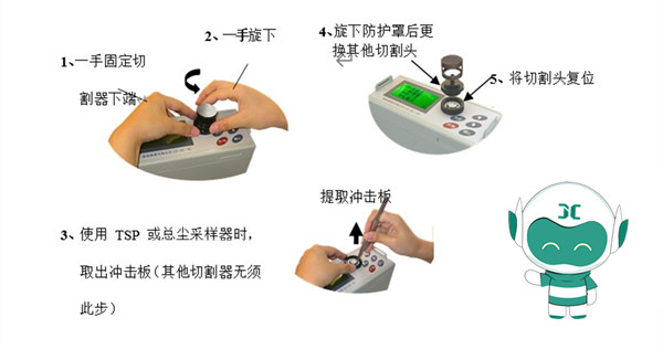 小聚教你，粉塵檢測儀切割器的更換和檢測軟件的使用